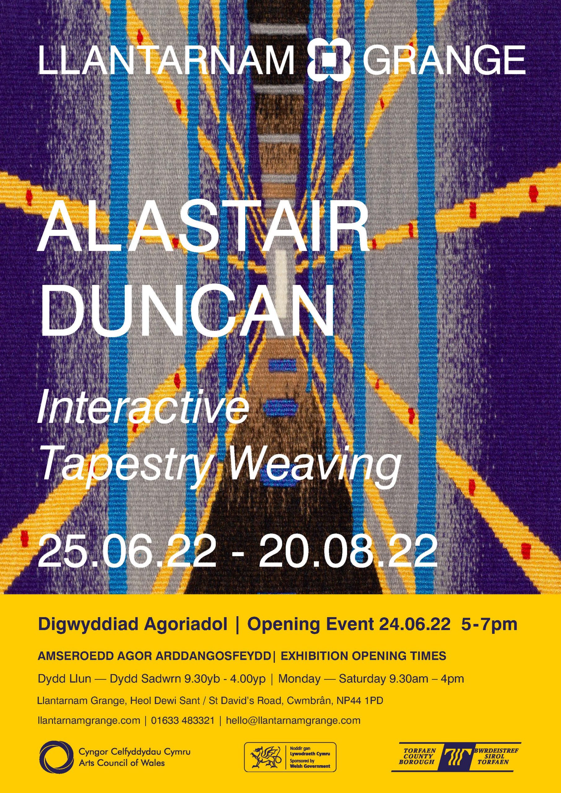 exhibition, interactive, tapestry, weaving, Llantarnam Grange